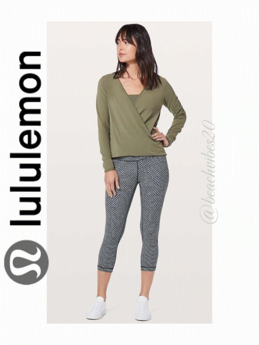 LULULEMON ATHLETICA Full Freedom Long Sleeve Sage EUC 8 LL-105